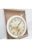 Renkli Çiçekler Duvar Saat Beyaz Sepet Çiçek Kavanoz Desenli 30 Cm Duvar Saati - 2