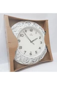 Renkli Çiçekler Duvar saat Beyaz Yuvarlak 35 CM Duvar Saati - 1