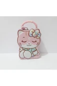 Renkli Çiçekler Kedi Desenli Metal Kilitli Kumbara Çocuklar İçin Hediye - 7