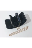 Renkli Çiçekler Kadın Cüzdan 3 Bölmeli Telefon Çanta Cüzdan Kadın Cüzdanı 20x12x5 Cm - 4