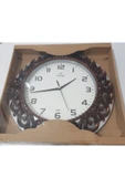 Renkli Çiçekler Duvar Saat Beyaz Yuvarlak 35 CM Duvar Saati - 4