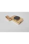 Renkli Çiçekler Metal Saatli Çakmak Cep Saati ve Çakmak 7x3.5x1 CM - 7
