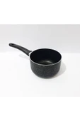 Renkli Çiçekler Tava 16 CM Derin Granit Tava Süt Çorba Yemek Isıtma ve Pişirme Tavası - 7