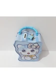 Renkli Çiçekler Kedi Desenli Metal Kilitli Kumbara Çocuklar İçin Hediye - 5