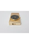 Renkli Çiçekler Metal Saatli Çakmak Cep Saati ve Çakmak 7x3.5x1 CM - 4