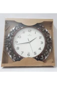Renkli Çiçekler Duvar Saat Beyaz Yuvarlak 35 CM Duvar Saati - 2
