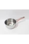 Renkli Çiçekler 14 CM Tabanlı Derin Paslanmaz Çelik Tava Süt Çorba Yemek Isıtma ve Pişirme Tavası Sos Tava - 2