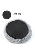 Renkli Çiçekler Kedi Yatak 40 Cm Yuvarlak Yumuşak Peluş Evcil Kedi Köpek Yatağı - 2