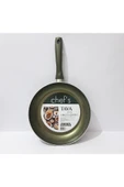 Renkli Çiçekler 26 CM Büyük Boy Derin Yumurta Melemen Tavası Pişirme Tava - 3