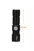 Renkli Çiçekler Süper Parlak Mini Usb Led El Feneri Şarj Edilebilir Su Geçirmez Zumlanabilir Kullanışlı Fener - 6