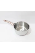 Renkli Çiçekler 16 CM Tabanlı Derin Paslanmaz Çelik Tava Süt Çorba Yemek Isıtma ve Pişirme Tavası Sos Tava - 3