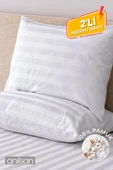 2'li Çizgili Yastık Kılıfı %100 Pamuk– 50x70 Cm, 83tel - 1