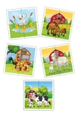 metafortoys 5 Adet Ahşap 4 Parça Yapboz Bebeğimin İlk Pazıl Seti (İnek-At-Koyun-Ördek-Tavuk) - 2