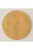 ela777 Döner Stantlı Pizza, Pasta, Kek Bambu Sunum Tabağı Tahtası, Bambu Döner Stantlı Organizer 35 Cm 777 - 1
