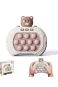 ela777 Popit Makinesi Işıklı Oyun Stres Giderici Pilli Fidget Kabarcık -Ayıcık 777 - 1
