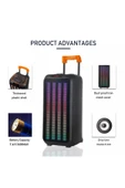 Brancoo Taşınabilir Büyük Boy Rgb Bluetooth Mikrofonlu Parti Hoparlör Ndr-1098 - 1