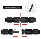 Tekli Mc4 Konnektör (Solar) Güneş Paneli Bağlantı (Erkek-Dişi) thumbnail 4