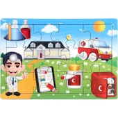 Ahşap Eğitici Puzzle 12 Parça - 1