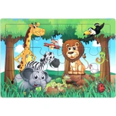 Ahşap Eğitici Puzzle 12 Parça - 4