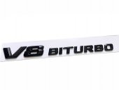 MERCEDES V8 BİTURBO YAZI SİYAH - 1