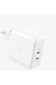 45W USB-C Güç Adaptörü 2 Port (Akım Korumalı) 20W/45W Şarj Cihazı  PE2010 White - ACH02613 - 1