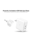 45W USB-C Güç Adaptörü 2 Port (Akım Korumalı) 20W/45W Şarj Cihazı  PE2010 White - ACH02613 - 3