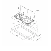 Can 1765 Cam Kapaklı 2 Gözlü Karavan Ocak Evye Kombinasyonu - 4