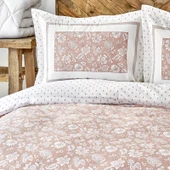 Celerina Pembe %100 Pamuk Çift Kişilik Fitted Nevresim Takımı - 2