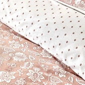 Celerina Pembe %100 Pamuk Çift Kişilik Fitted Nevresim Takımı - 4