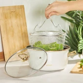 Nostalji Emaye Bej Kızartma Tenceresi thumbnail 2