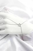 Pirinç Gümüş Renk Zirkon Taşlı Yıldız Model Şahmeran - 1