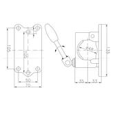 Al-Ko 48 lik 4 Delik Döküm Destek Tekeri Kelepçesi thumbnail 3