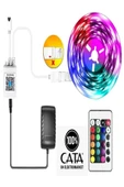 Cata 5 METRE RGB ŞERİT LED SETİ (5 METRE RGB LED 96 RENK + TRAFO + RGB KUMANDA) CT-4557 - 1