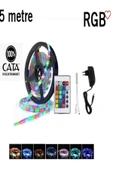 Cata 5 METRE RGB ŞERİT LED SETİ (5 METRE RGB LED 96 RENK + TRAFO + RGB KUMANDA) CT-4557 - 4