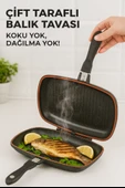 Özkent Granit Çift Taraflı Ikiz Et Balık Izgara Tavası 36 Cm thumbnail 1