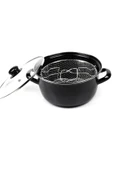 ViATOM EMAYE CAM KAPAKLI KIZARTMA TENCERESİ 26 CM - 2