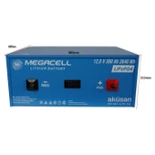 MEGACELL-LiFePO4 Metal Kasa Bluetooth 12,8V 300Ah Lityum Demir Fosfat Akü - 2