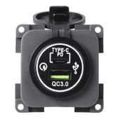 CBE MP2USBC/G 12V 3A Type-C + 3A USB-A Kapaklı Şarj Soketi - 1