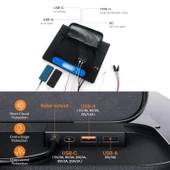 EvaCool 100W Type-C, USB Çıkışlı Katlanabilir Portatif Güneş Paneli - 3