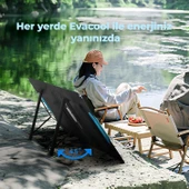 EvaCool 100W Type-C, USB Çıkışlı Katlanabilir Portatif Güneş Paneli - 5