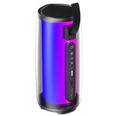 Mikado MD-17BT Capella Siyah 10W 1 RGB Mikrofonlu Transparan/Bt/TF Kart/Aux/Usb TWS 1800 mAh Bataryalı Speaker - 5
