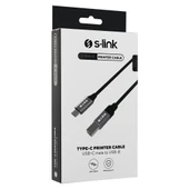 S-link SL-U2004 Usb2.0 1.5m Metal Başlıklı Siyah Yazıcı Kablosu - 5
