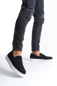 ET180 Estilo X Bağcıksız Süet Erkek Günlük Spor Klasik Ayakkabı BT - Siyah thumbnail 1