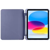 İpad 10.Nesil 10.9 inç 2022 Uyumlu Üçgen Katlanabilir Kalemlikli Yatay Dikey Standlı Akıllı Kılıf  Lavanta thumbnail 3