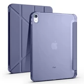 İpad 10.Nesil 10.9 inç 2022 Uyumlu Üçgen Katlanabilir Kalemlikli Yatay Dikey Standlı Akıllı Kılıf  Lavanta thumbnail 4