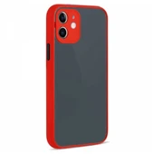 Apple iPhone 12 Uyumlu Montreal Kılıf Ve Tam Kaplayan Cam Set Kırmızı thumbnail 2