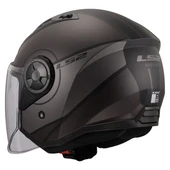 LS2 AIRFLOW 2 COVER MAT SİYAH-GRİ KASK thumbnail 4