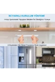 Plentiful Hareket Sensörlü Şarjlı Kablosuz USB Şarjlı LED Gece Lambası 3 Renk Kısılabilir Mutfak Dolap Tezgah Aplik - 4