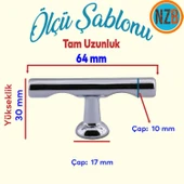 Düğme Dolap Mobilya Mutfak Dolabı Çekmece Dolap Kapak Kulpu Kulpları Kulbu Metal Kulp Krom thumbnail 2