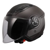 LS2 AIRFLOW 2 COVER MAT SİYAH-GRİ KASK thumbnail 1